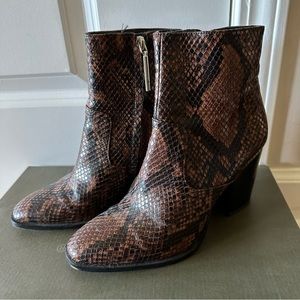 Zara Faux Leather Heeled Boots